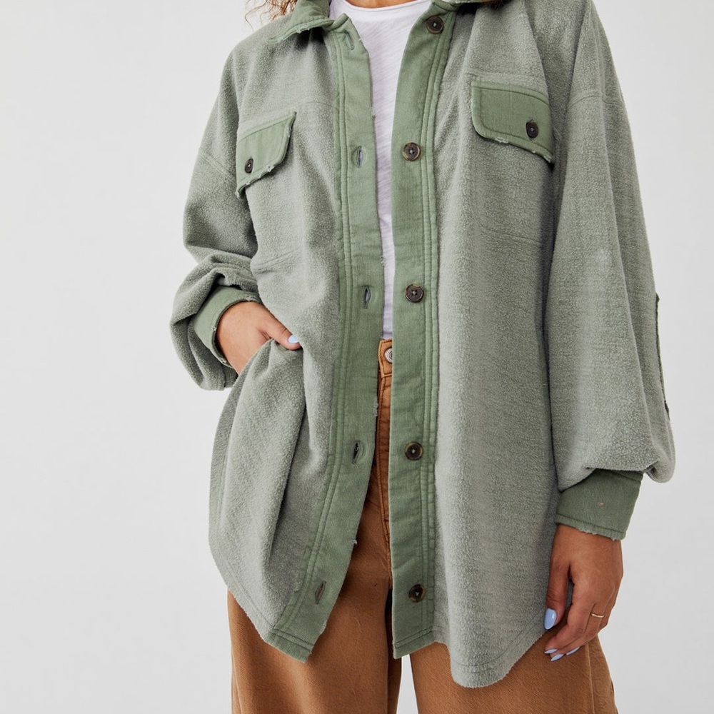 Free People Ruby Jacket in Olive Size small